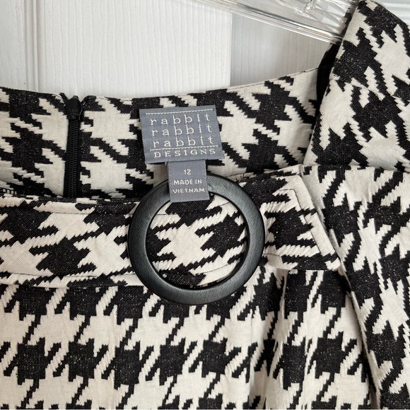 RABBIT RABBIT RABBIT HOUNDSTOOTH SHIFT DRESS - Picture 3 of 10